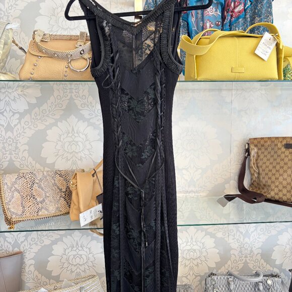 Christian Dior Black Lace Corset Mini Dress - Size Small - Picture 2 of 8